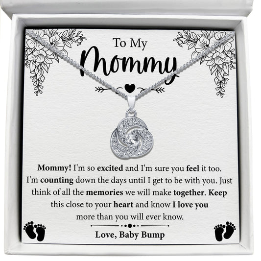 To My Mommy - Mommy! I'm So Excited & I'm Sure You Feel It Too - Tryndi Love Knot Necklace Elsy Style Necklaces