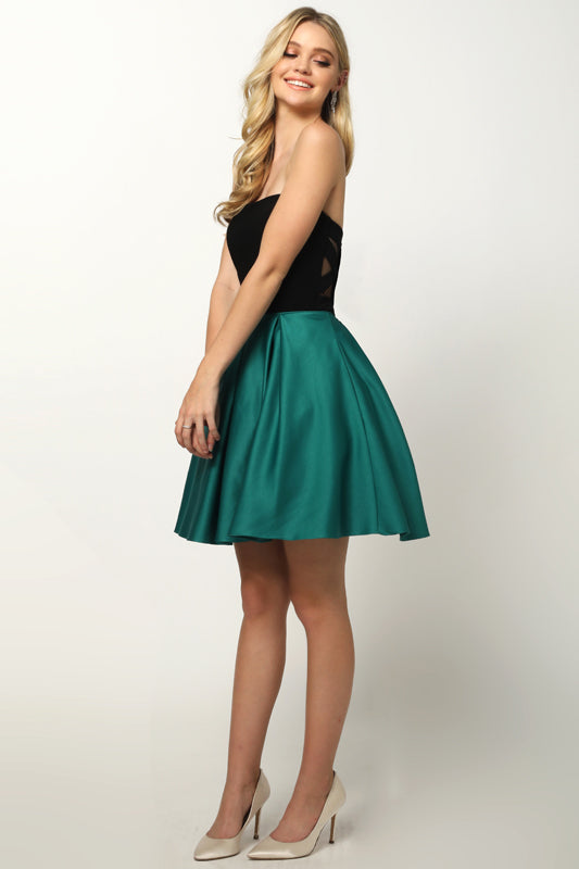 Two Tone Sweetheart Short Cocktail & Homecoming Dress JT829 Elsy Style Cocktail Dress