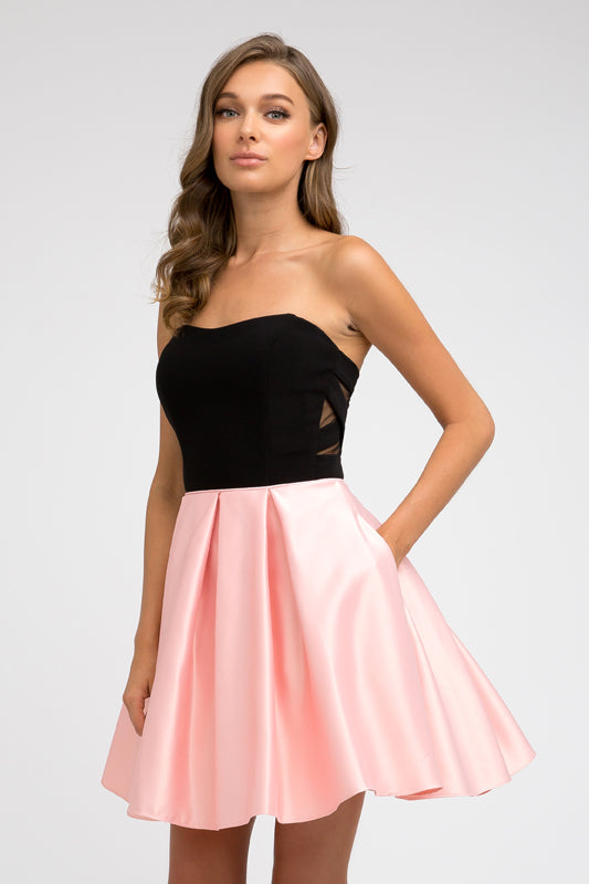 Two Tone Sweetheart Short Cocktail & Homecoming Dress JT829 Elsy Style Cocktail Dress