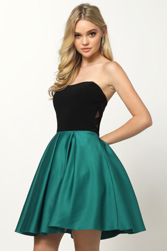 Two Tone Sweetheart Short Cocktail & Homecoming Dress JT829 Elsy Style Cocktail Dress