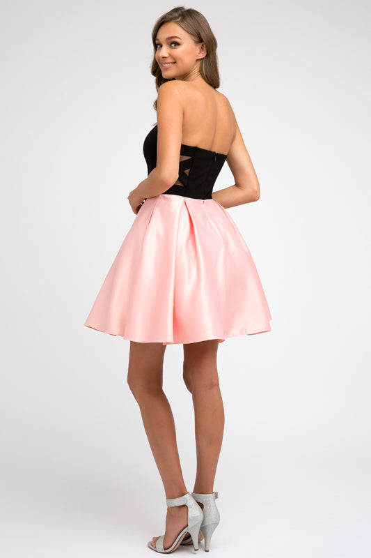 Two Tone Sweetheart Short Cocktail & Homecoming Dress JT829 Elsy Style Cocktail Dress