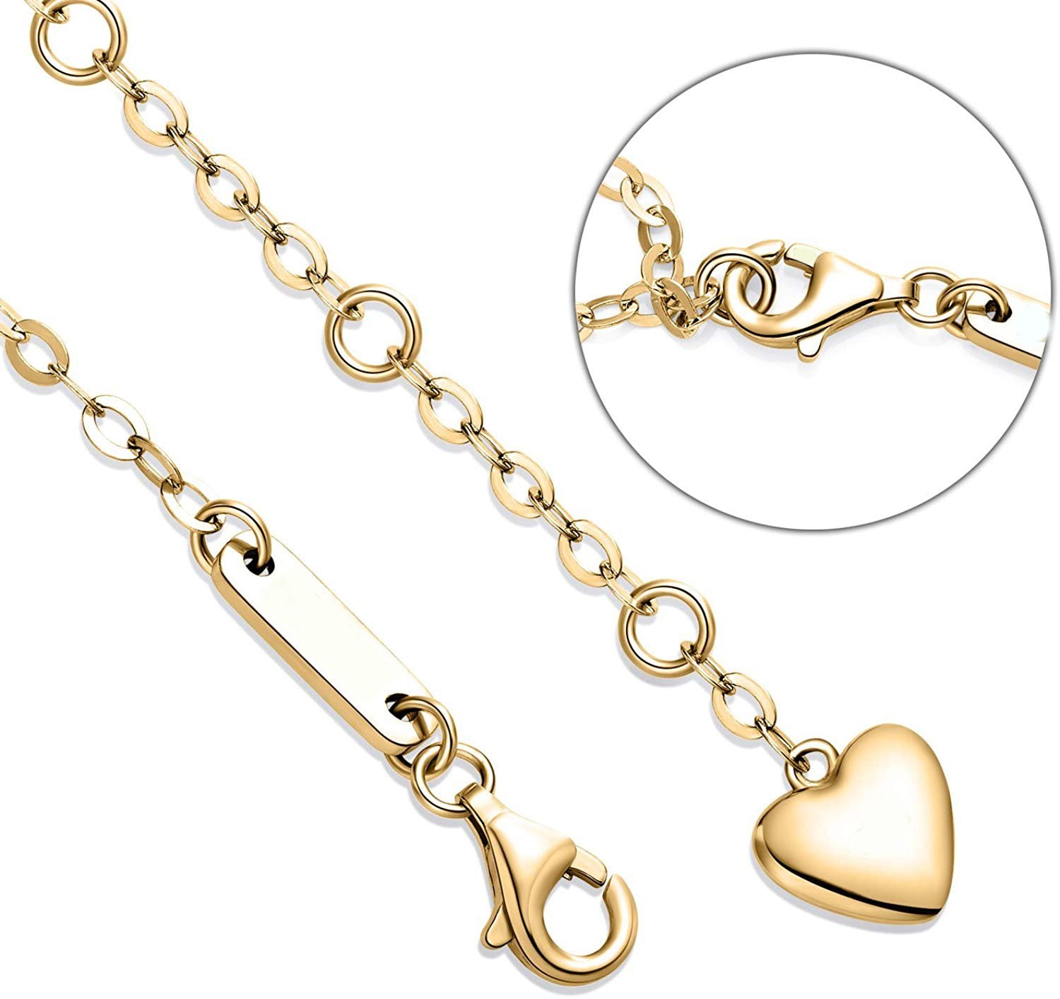 White  Elements Infinite Pendant Chain Bracelet in 14K Gold Plating Elsy Style Bracelet