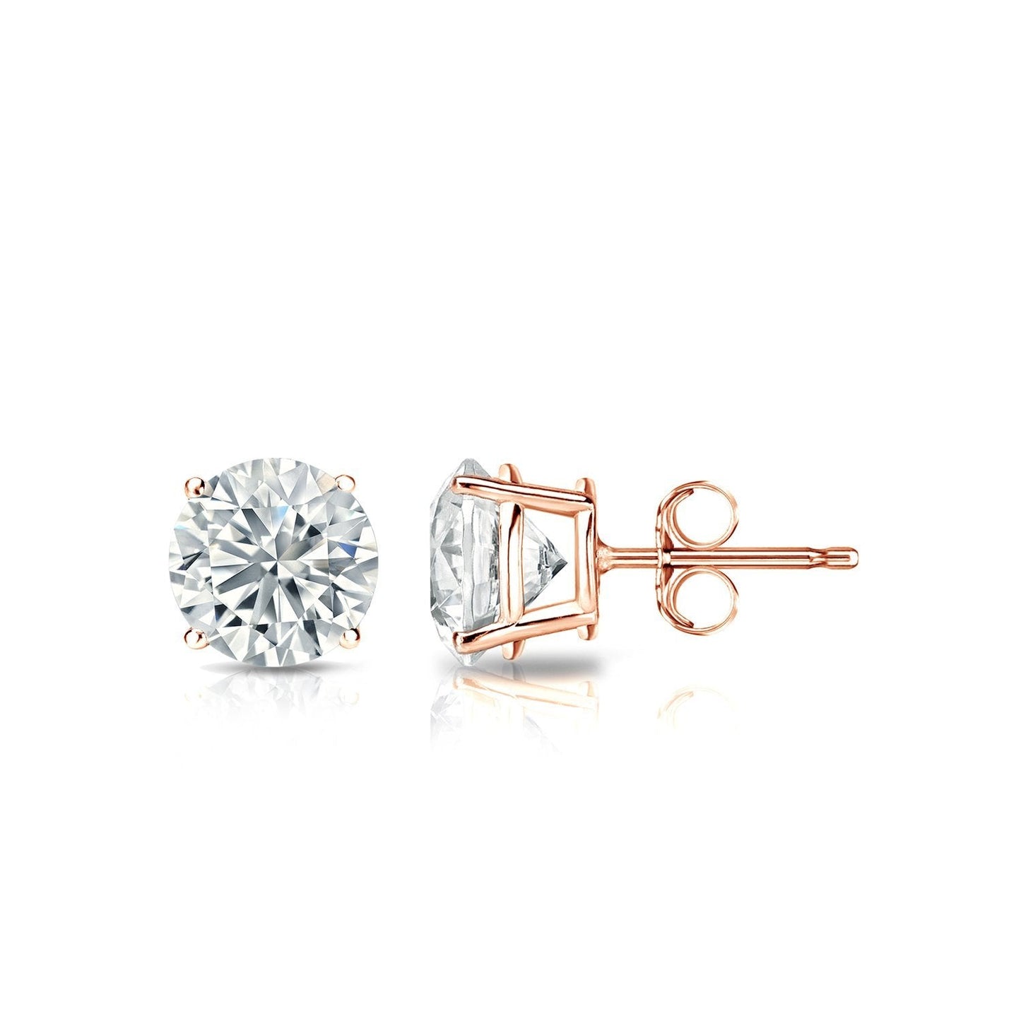 White Gold  Crystal Stud Earring in Gift Box Elsy Style Earring