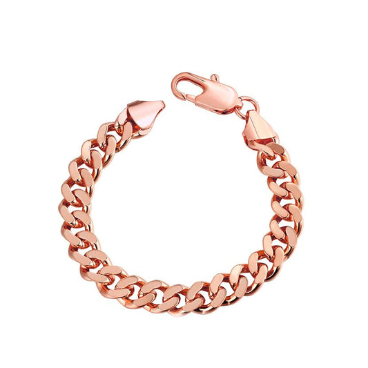 Class Curb Bracelet in 7.5" in 14K Rose Gold Plated-0