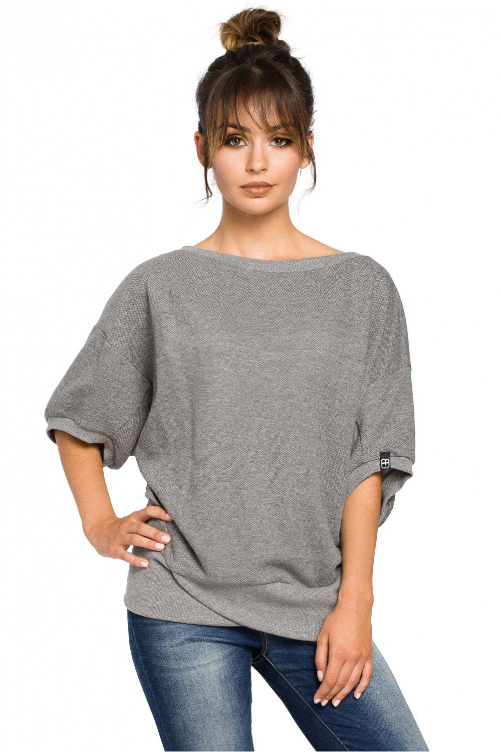 Women's Sweatshirt model 104231 - Ladies' Casual and Sporty Wear - Grey Color