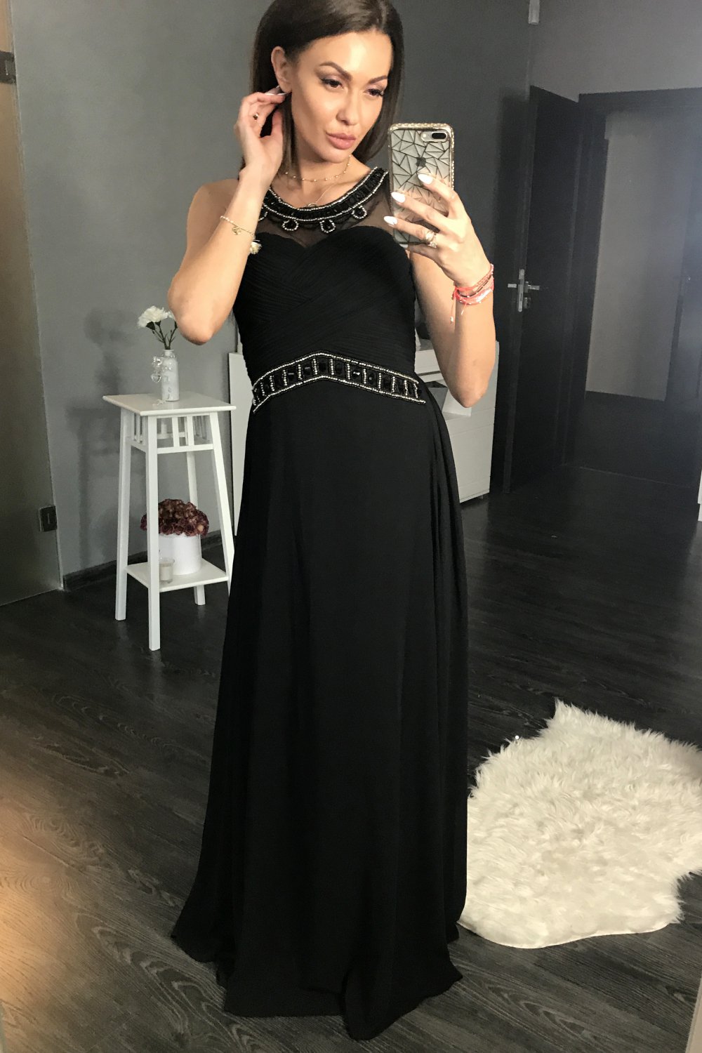 Women's Long dress model 105273 - Party Formal Dress - Ladies' Sexy & Elegant Attire - Black Color