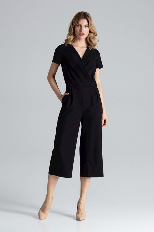 Women's Suit model 132484 - Ladies Casual Everyday Clothing - Jumpsuit & Romper - Black Color