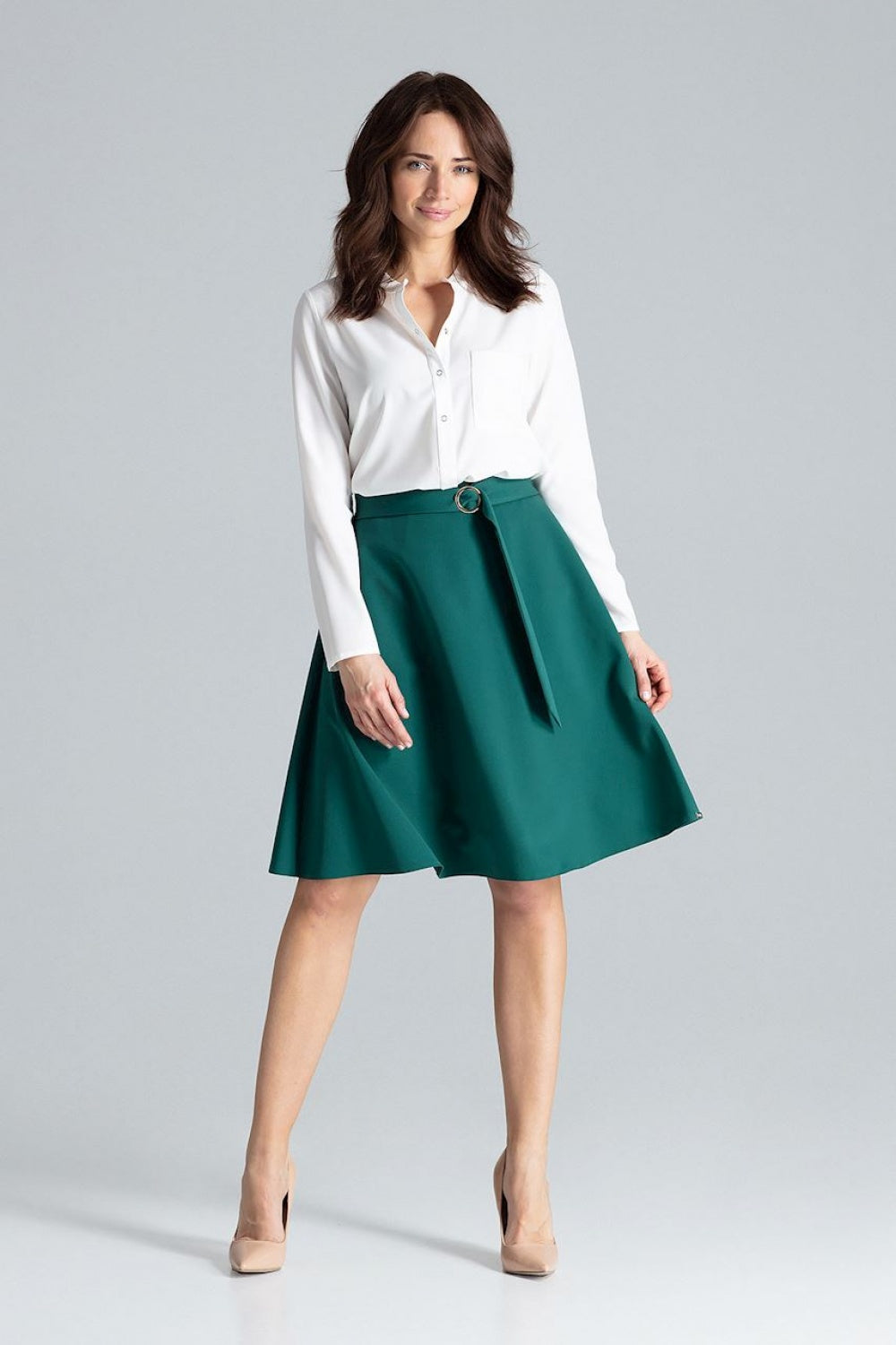 Women's Skirt model 133237 - Ladies Casual & Formal Bottoms - Green Color