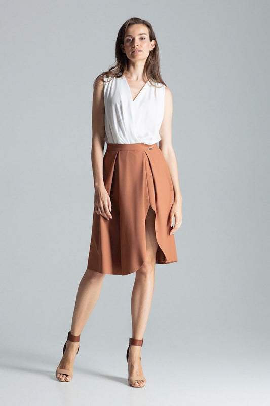 Women's Skirt model 135789 - Ladies Casual & Formal Bottoms - Brown Color