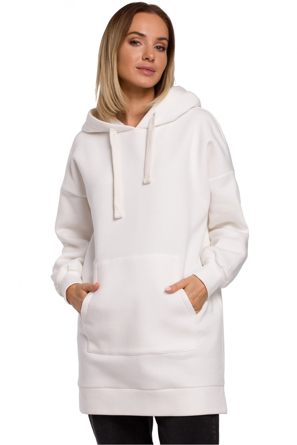 Women's Sweatshirt model 147437 - Ladies' Casual and Sporty Wear - White Color (Ecru Tone)