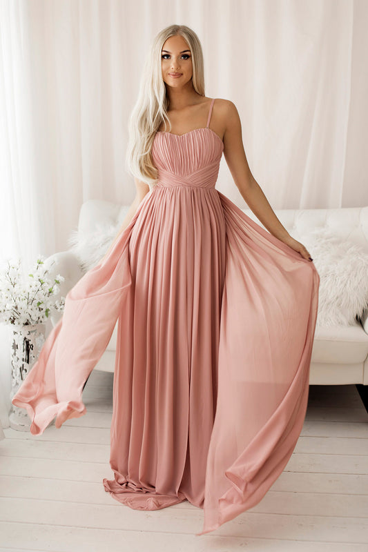 Women's Long dress model 149126 - Party Formal Dress - Ladies' Sexy & Elegant Attire - Pink Color