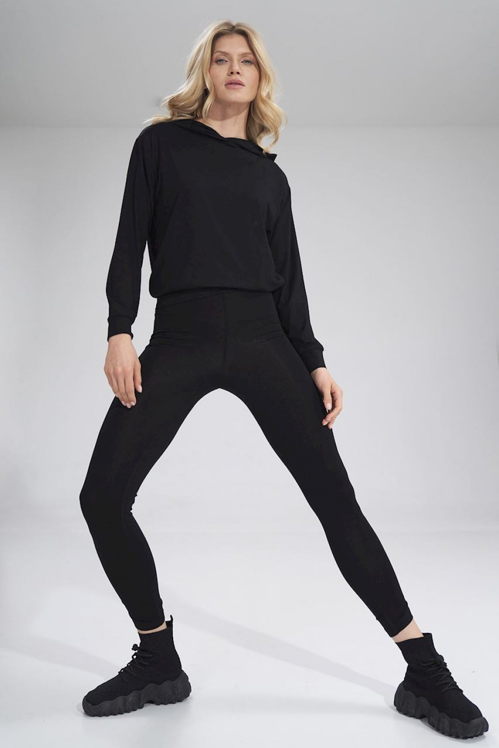 Women's Long leggings model 155965 - Ladies Casual & Formal Bottoms - Black Color