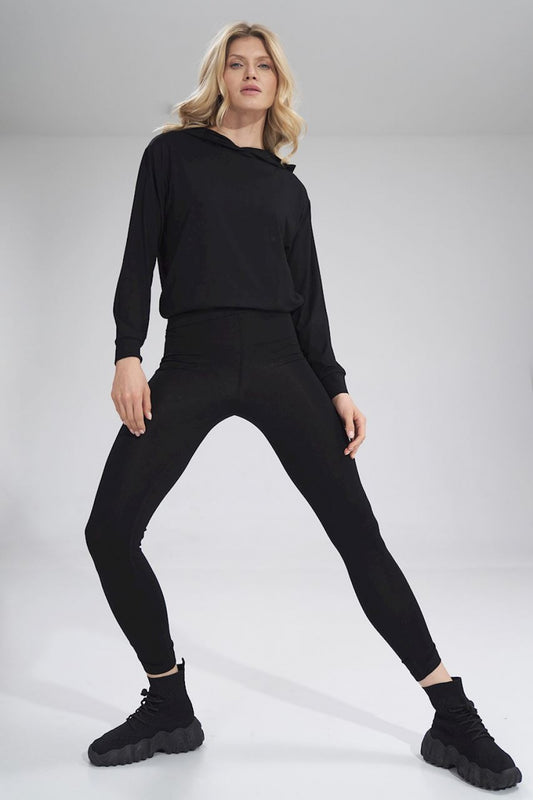 Women's Long leggings model 155965 - Ladies Casual & Formal Bottoms - Black Color