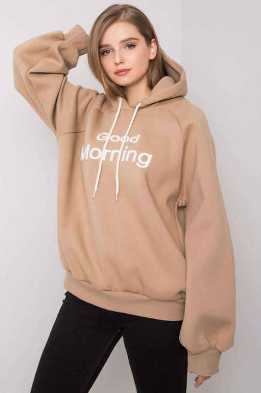 Women's Sweatshirt model 160771 - Ladies' Casual and Sporty Wear - Beige Color