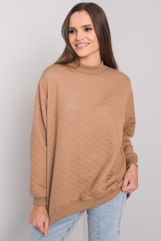 Women's Sweatshirt model 161434 - Ladies' Casual and Sporty Wear - Camel Color