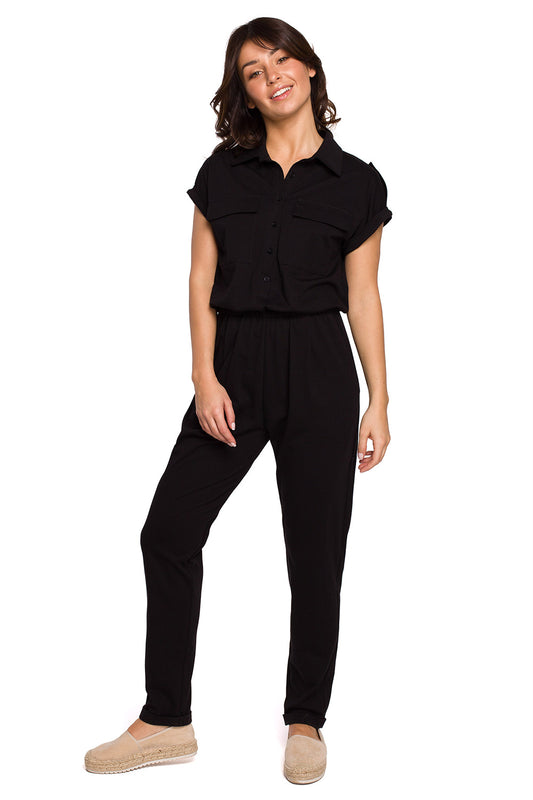 Women's Suit model 163163 - Ladies Casual Everyday Clothing - Jumpsuit & Romper - Black Color