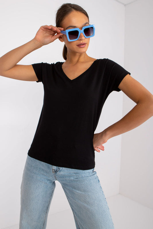 Women's T-shirt model 168500 - Ladies Casual Spring / Summer Top - Black Color