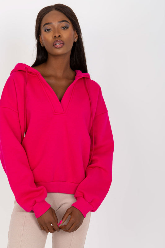 Women's Sweatshirt model 169705 - Ladies' Casual and Sporty Wear - Fuchsia Color