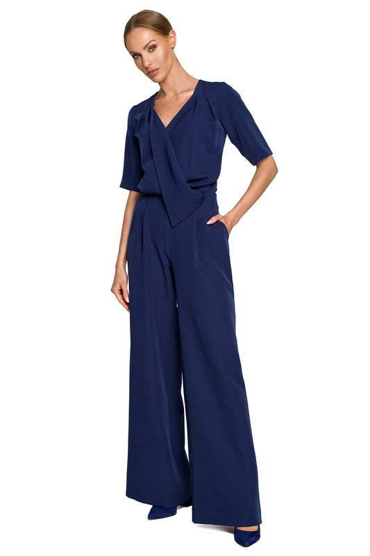 Women's Suit model 169951 - Ladies Casual Everyday Clothing - Jumpsuit & Romper - Navy Color