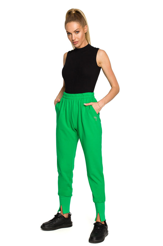 Women's Tracksuit trousers model 169991 - Ladies Casual & Formal Bottoms - Green Color