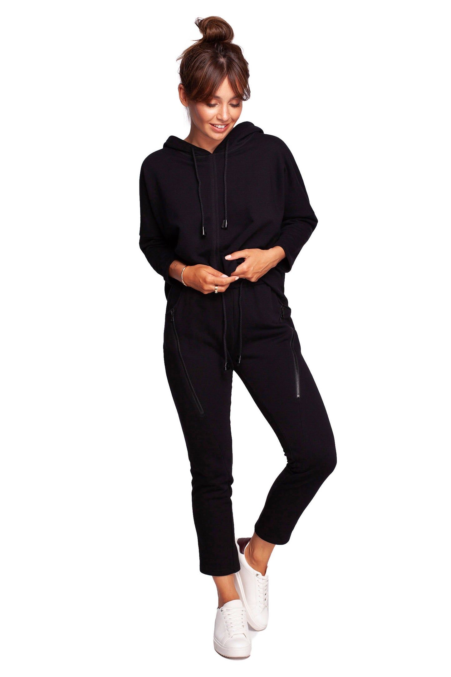 Women's Tracksuit trousers model 170196 - Ladies Casual & Formal Bottoms - Black Color