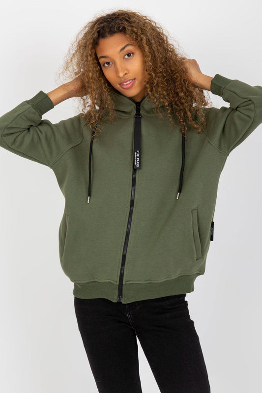 Women's Sweatshirt model 172507 - Ladies' Casual and Sporty Wear - Khaki Color