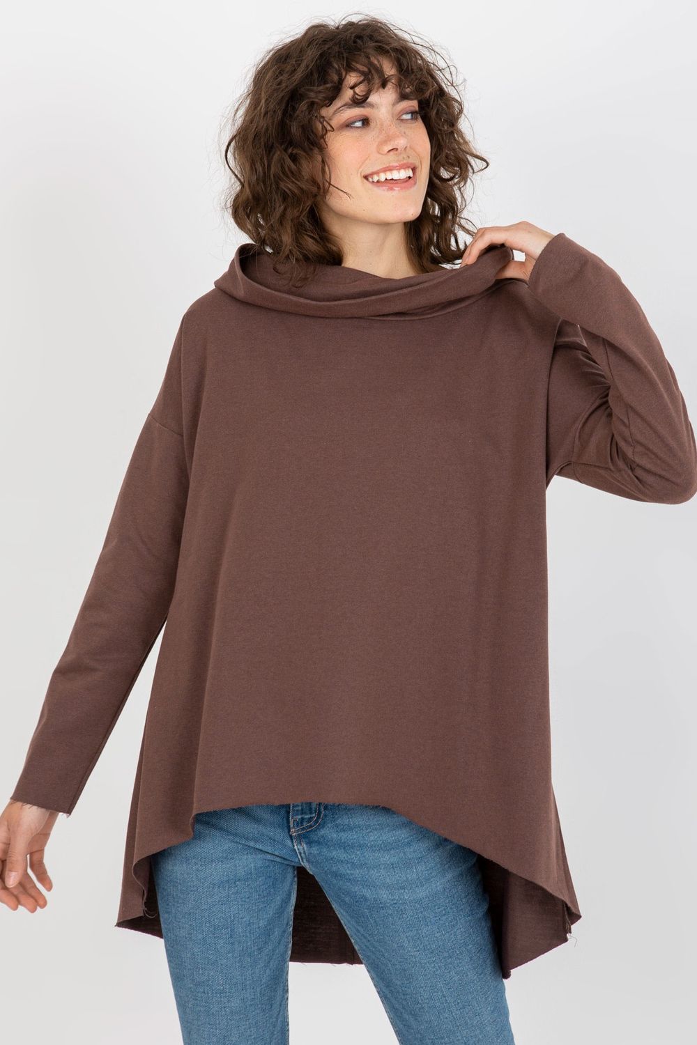 Women's Sweatshirt model 174957 - Ladies' Casual and Sporty Wear - Brown Color