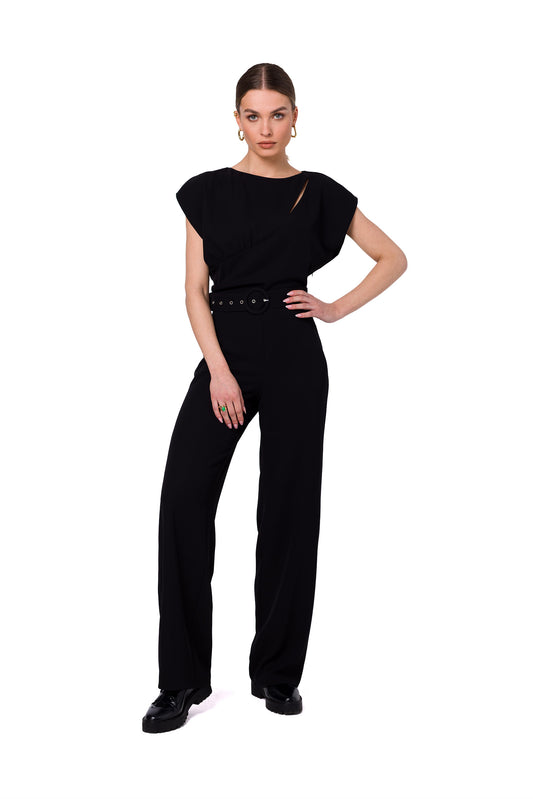 Women's Suit model 177202 - Ladies Casual Everyday Clothing - Jumpsuit & Romper - Black Color