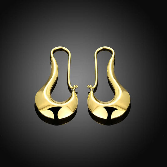 Moon French Lock Drop Earring in 18K Gold Plated-0