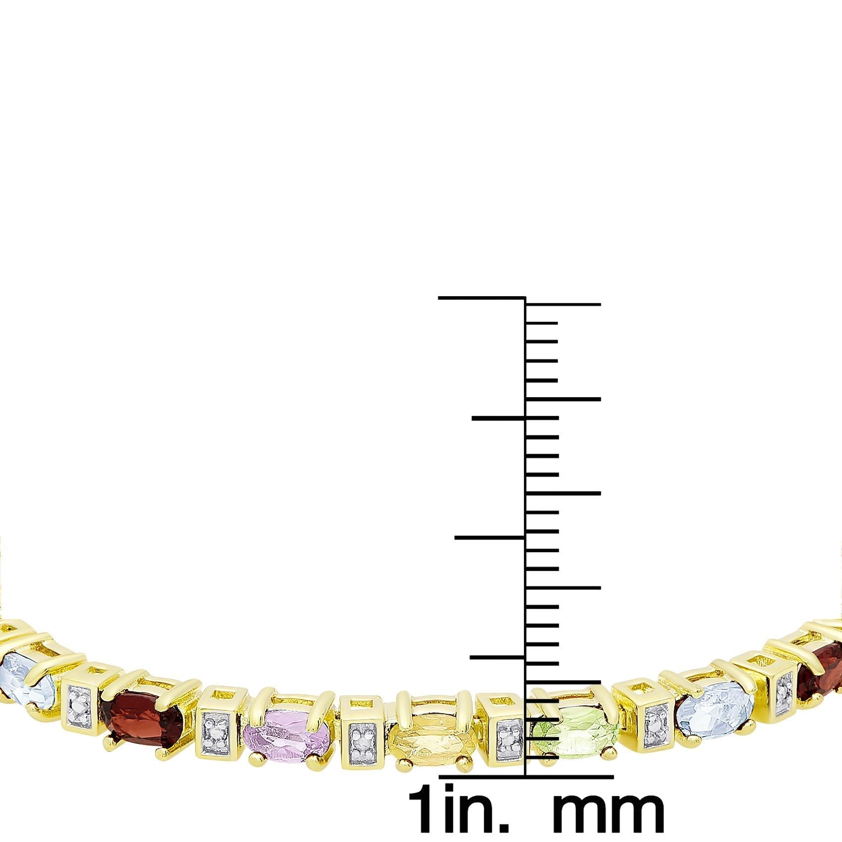 Colors of the Rainbow Bolo Adjustable 7-9" Bracelet in 18K Gold Plated-2