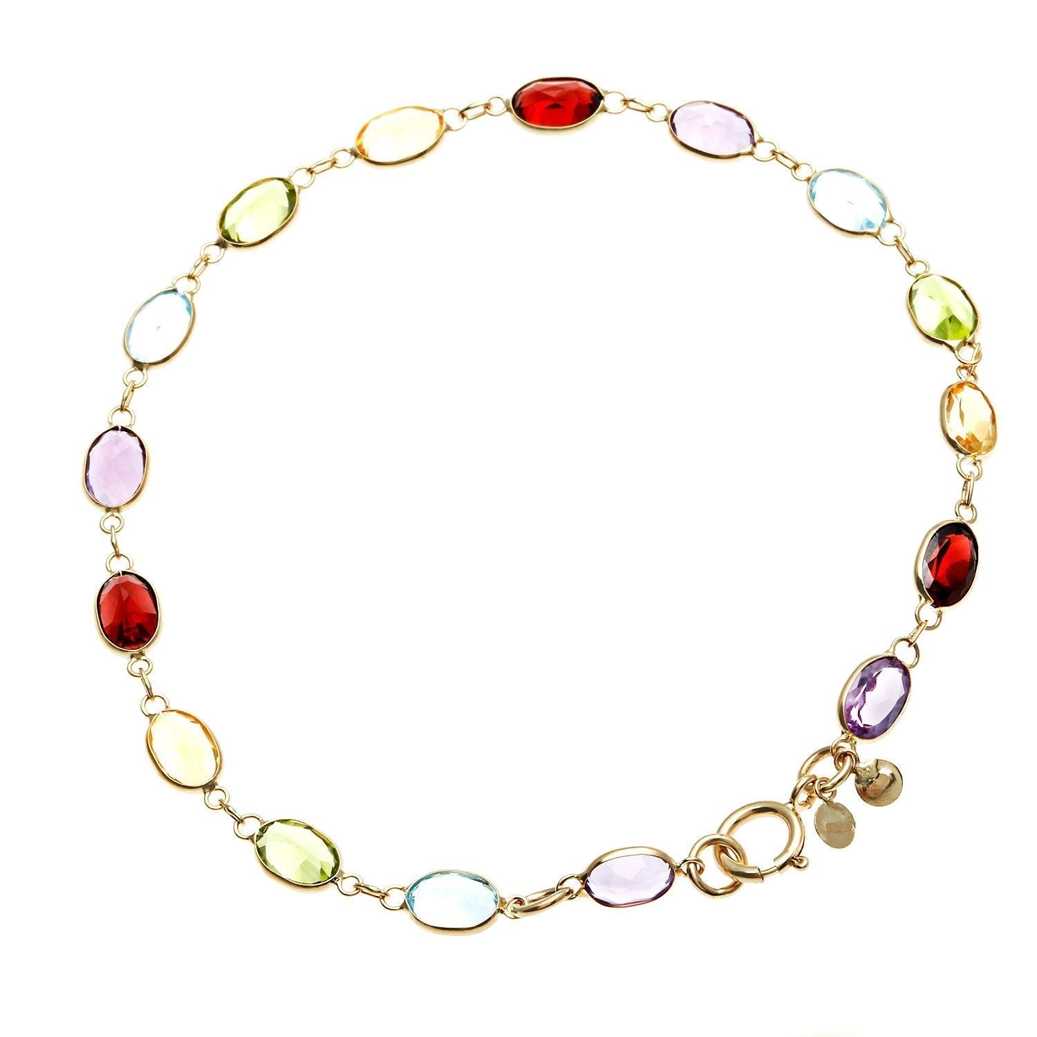 10.00 CT Marquise Cut Natural Gemstones 7.8" Bracelet in 18K Gold Plated-1