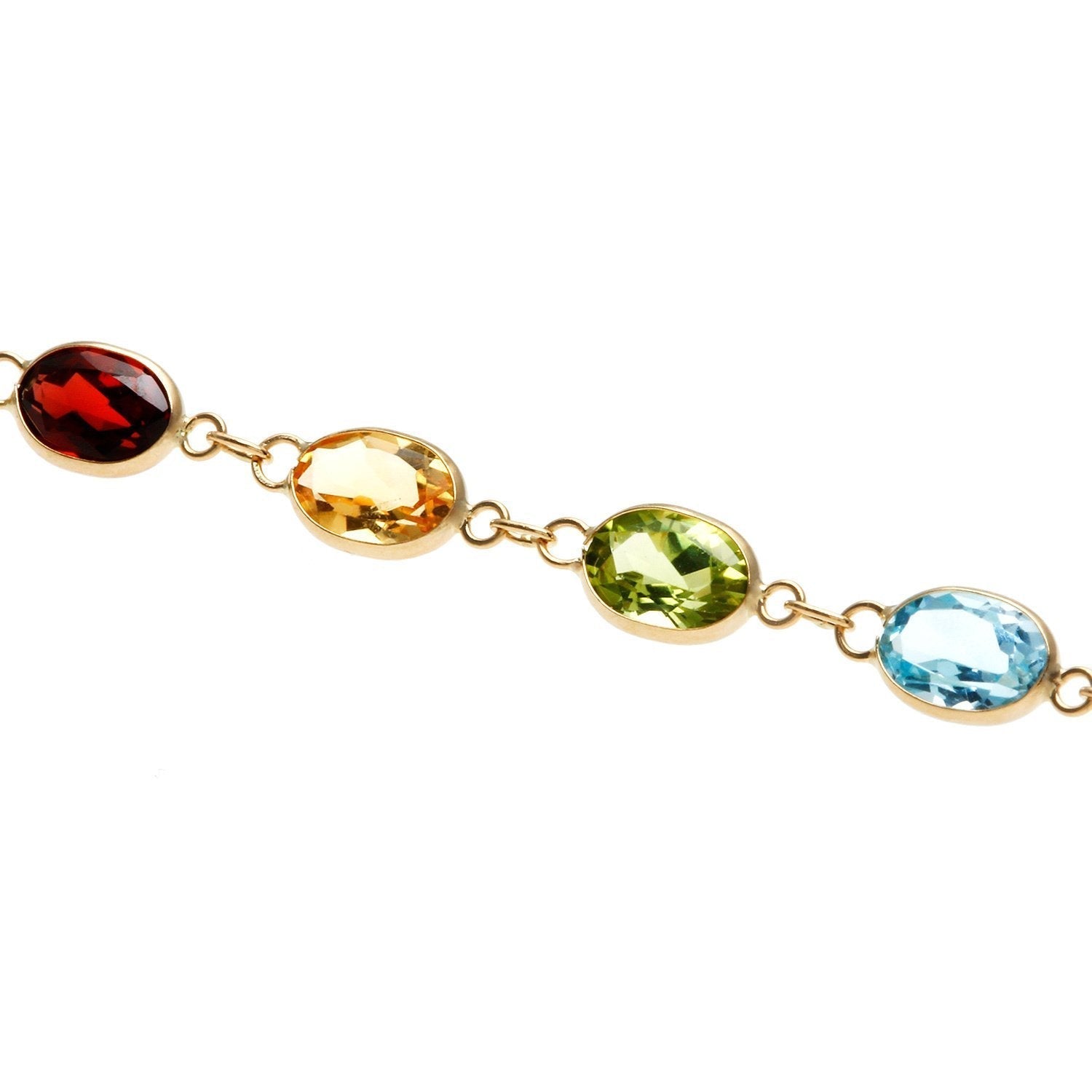 10.00 CT Marquise Cut Natural Gemstones 7.8" Bracelet in 18K Gold Plated-3