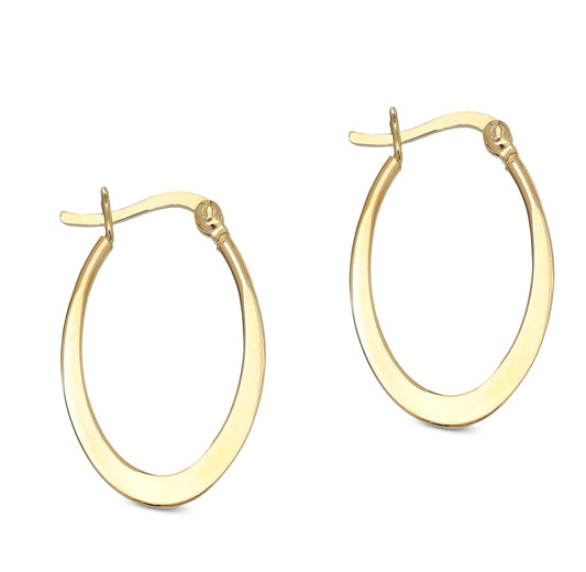 Sleek Roman Classic Hoops in 14K Gold Plating-0