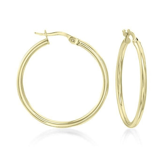 1.5" Classic Round Hoop Earringin 18K Gold Plated-0